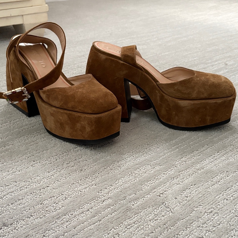 Nodaleto Brown Suede Platform Mary Jane’s - Picture 6 of 6
